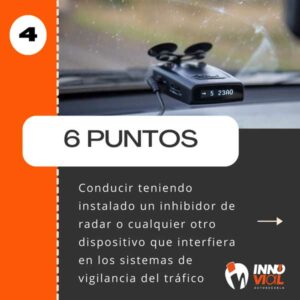 consejos infracciones mas puntos carnet conducir inhibidor radar