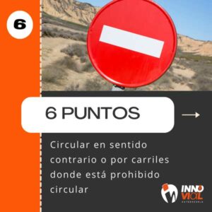 consejos infracciones mas puntos carnet conducir sentido contrario