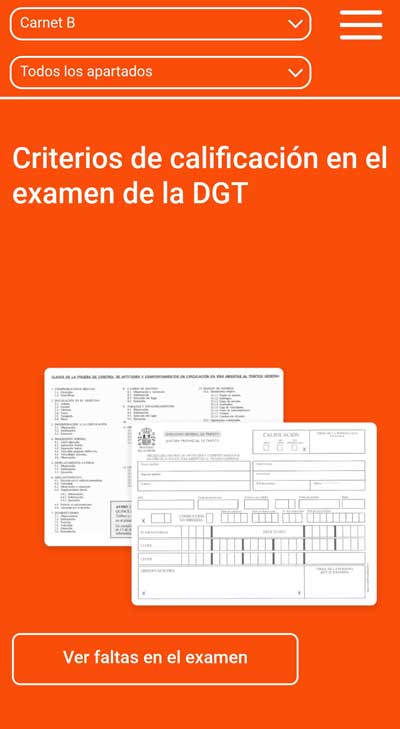 examen dgt autoescuela teorico online criterios